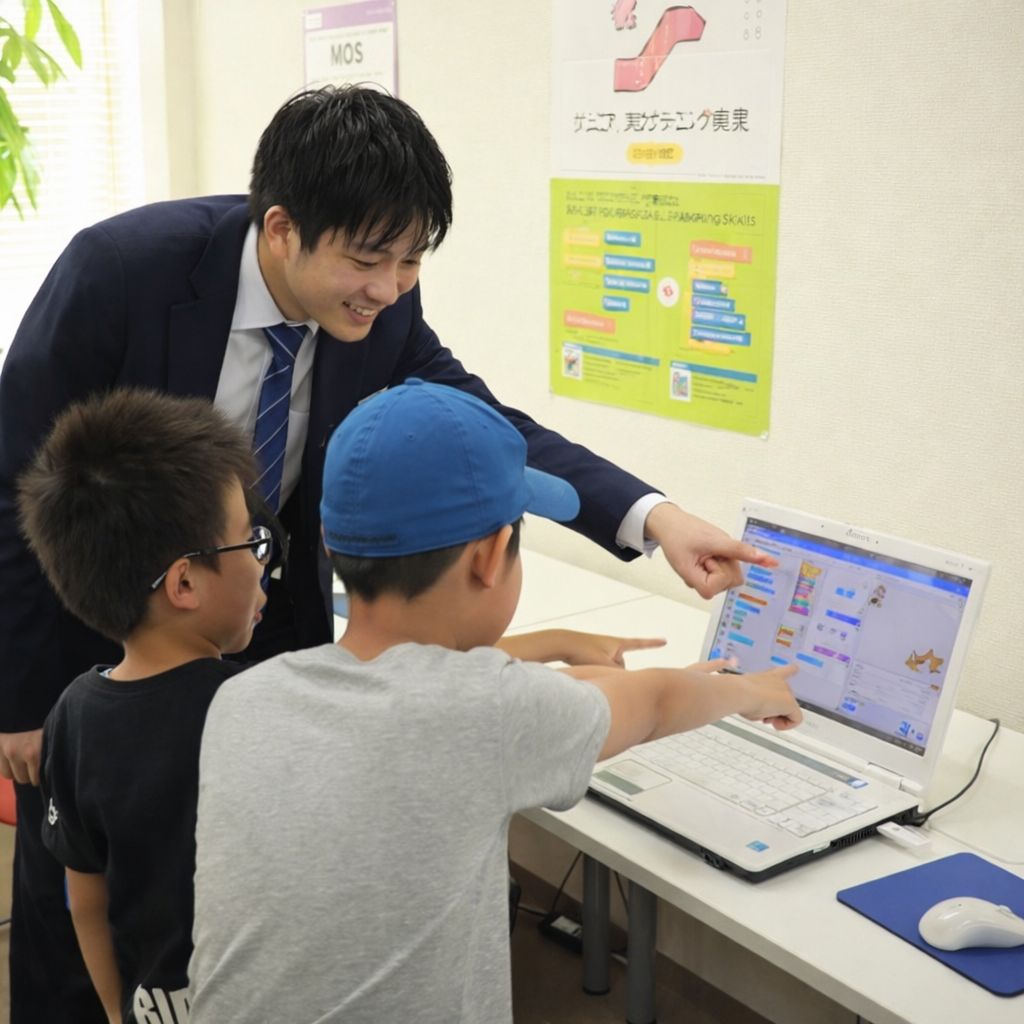 エムズのジュニア講座パソコン授業の様子